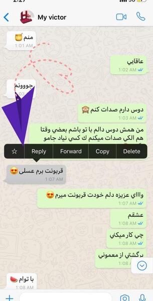 عکس پیام در واتساپ