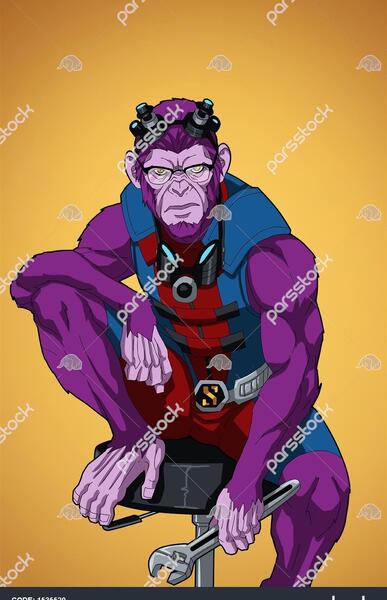 عکس میمون جنگجو