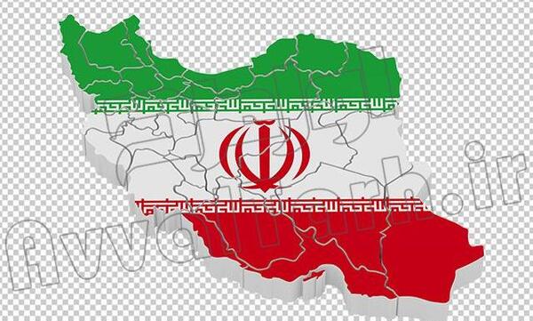 عکس نقشه ایران رنگ شده