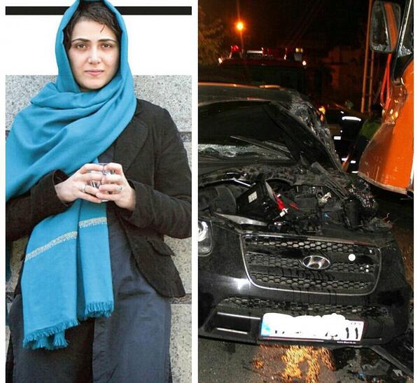 عکس های تصادف باران کوثری