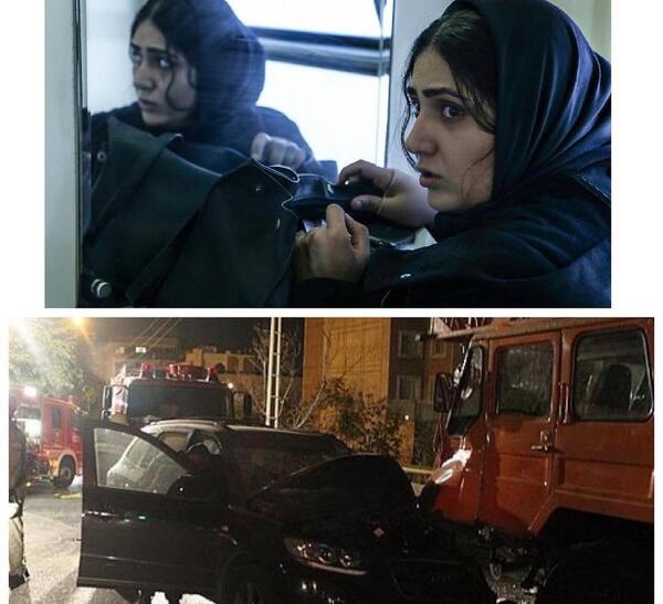 عکس های تصادف باران کوثری
