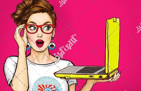 ژست عکس با لپ تاپ