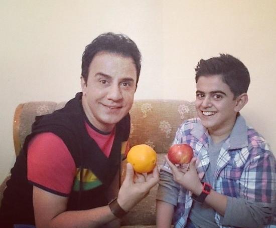 عکس جدید امیر محمد و عمو پورنگ