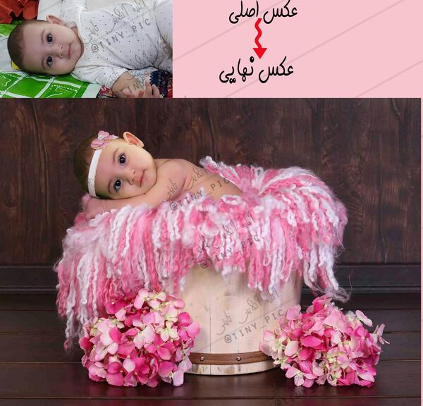 عکس آتلیه ماهگرد نوزاد