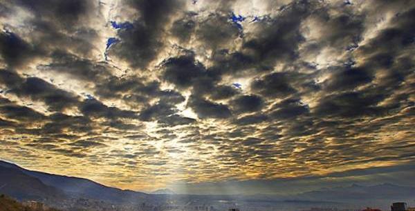 عکس از غروب افتاب در تهران