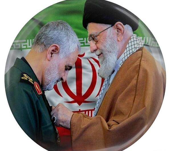 عکس سردار سلیمانی و رهبر برای پروفایل