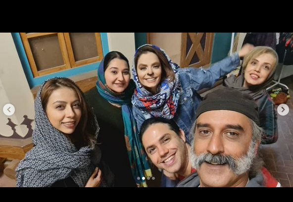 عکس پشت صحنه گریم بازیگران کلبه عمو پورنگ