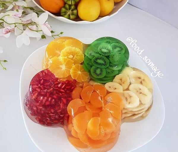 عکس ژله میوه ای زیبا