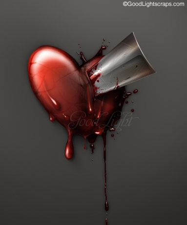 عکس قلب زخمی عاشقانه