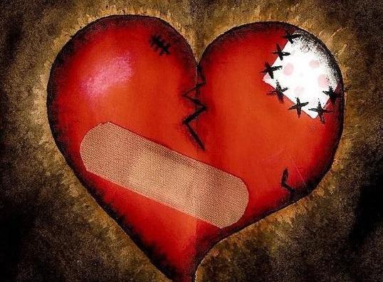 عکس قلب زخمی عاشقانه