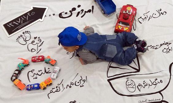 عکس ماهگرد نوزاد با سی دی