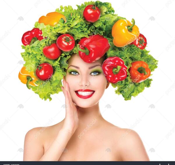 عکس زن گیاهی