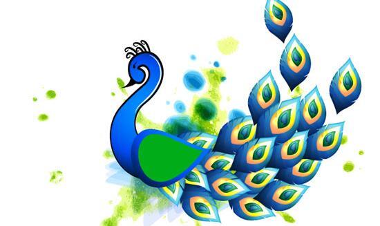 عکس کارتون طاووس