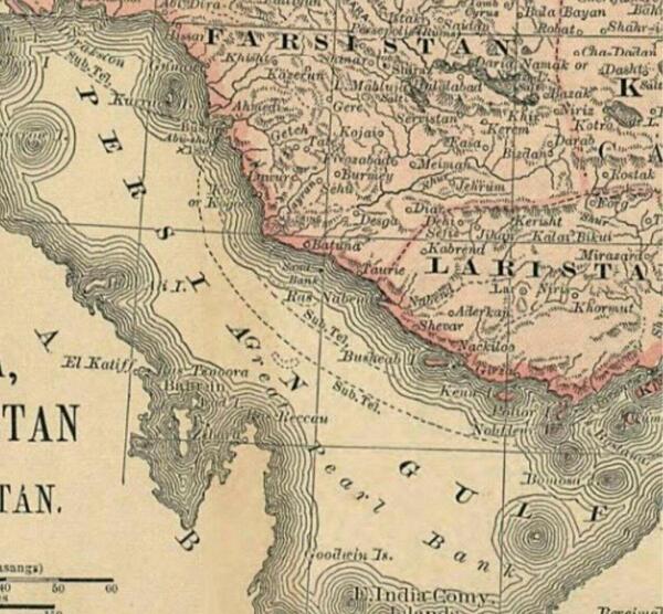 عکس خلیج فارس در نقشه ایران