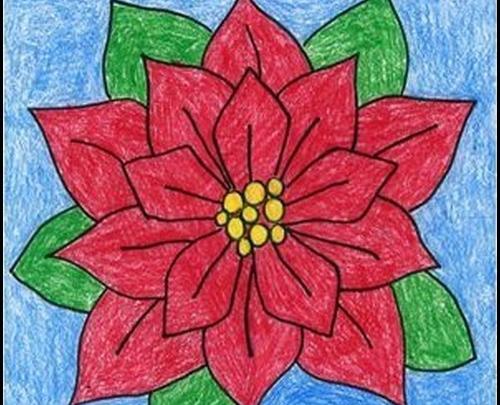عکس نقاشی گل ساده