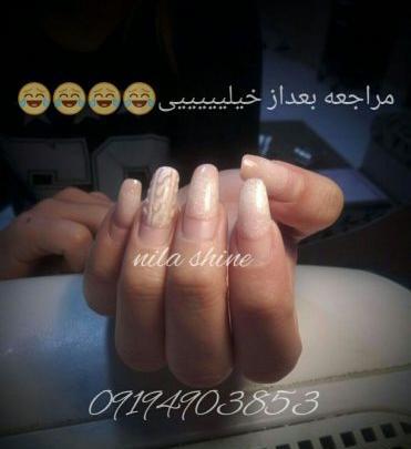 عکس کاشت پودر ناخن