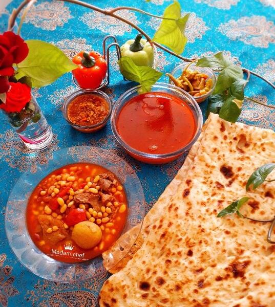 عکس نوشته آبگوشت بزباش