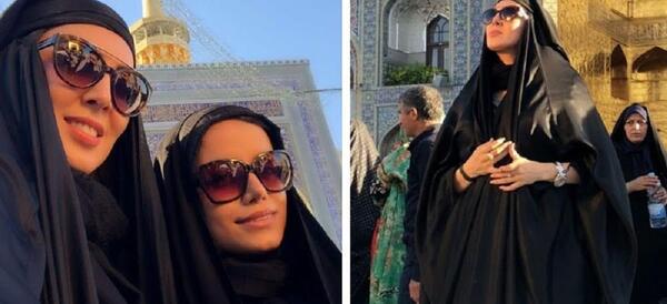 عکس دختر چادری با عینک دودی