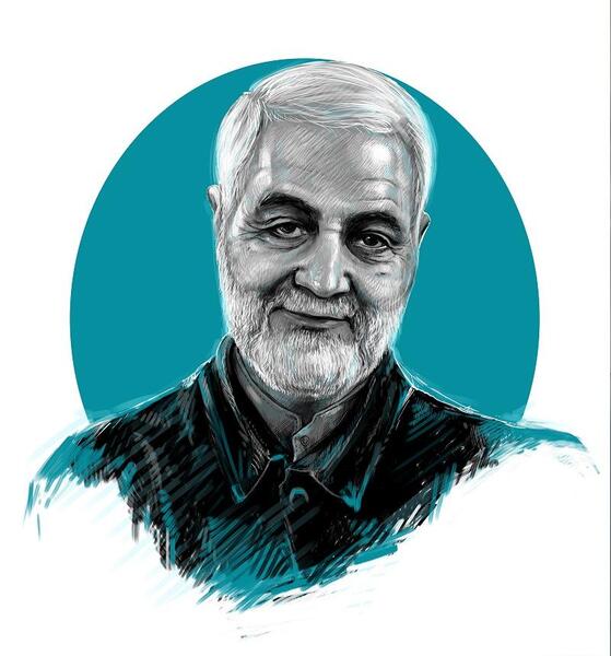 عکس گرافیکی حاج قاسم سلیمانی