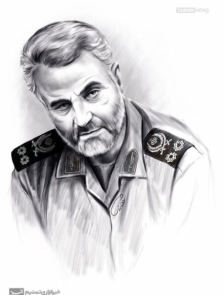 عکس گرافیکی حاج قاسم سلیمانی