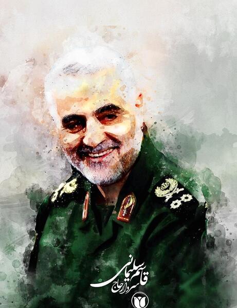 عکس گرافیکی حاج قاسم سلیمانی