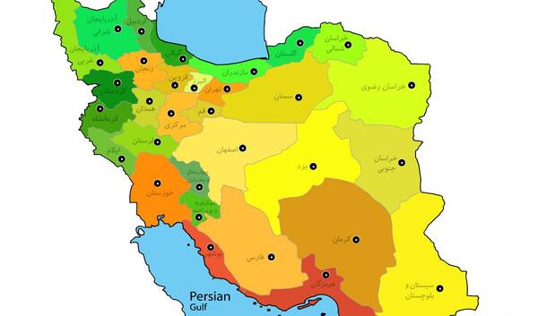 عکس نقشه ایران بدون نام استان