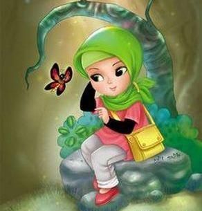 عکس دختر چادری شیک کارتونی