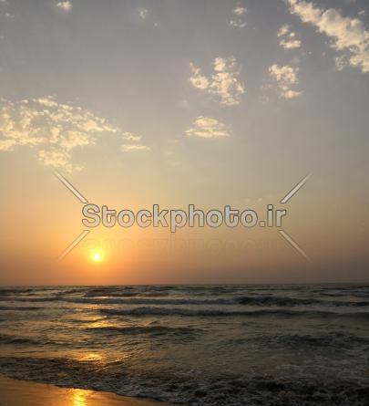 عکس گرافیکی غروب افتاب