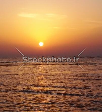 عکس گرافیکی غروب افتاب
