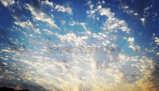 عکس گرافیکی غروب افتاب