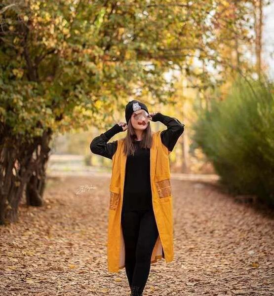 ژست عکس دخترانه پاییز
