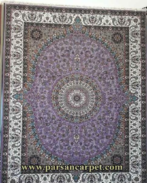 عکس فرش رنگ یاسی