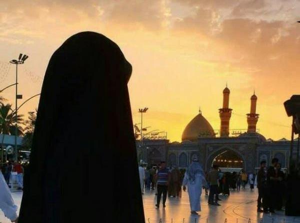 عکس دختر چادری کنار حرم امام رضا