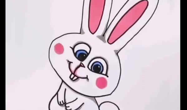 عکس نقاشی خرگوش بامزه