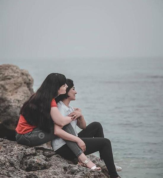 عکس دونفره لب دریا