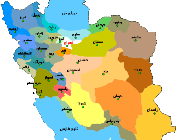 عکس نقشه ایران با جزئیات کامل