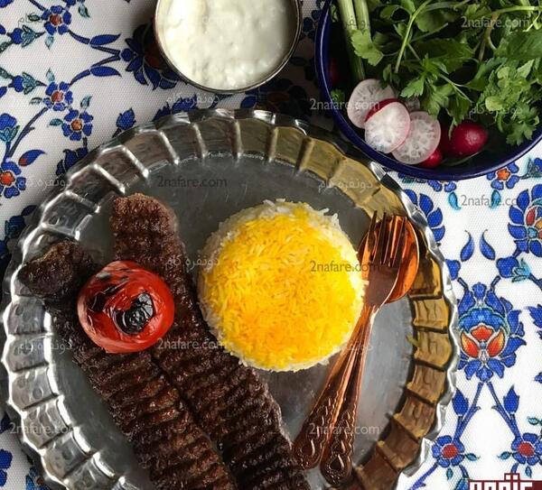 عکس چلو کباب دونفره