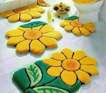 عکس طرح فرشینه با کاموا