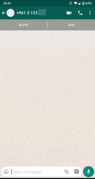 عکس صفحه چت واتساپ