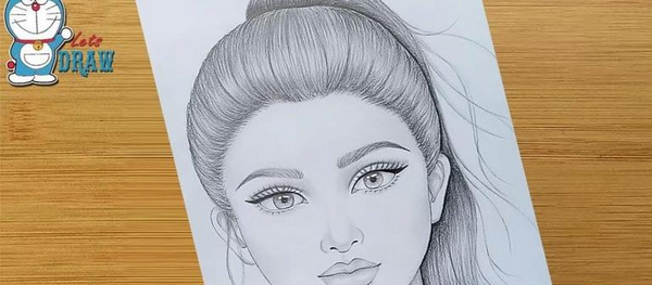 عکس نقاشی مو دخترانه