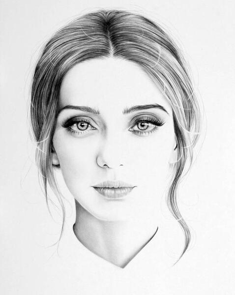 عکس نقاشی دختر تنها زیبا