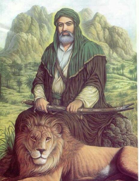 عکس شیر و امام علی