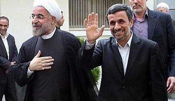 عکس لاتی روحانی و احمدی نژاد