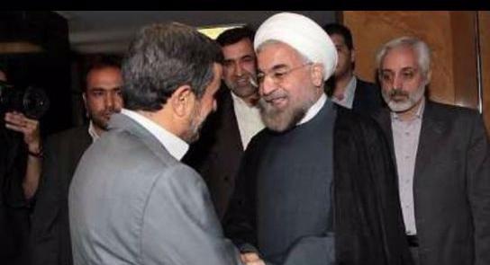 عکس لاتی روحانی و احمدی نژاد