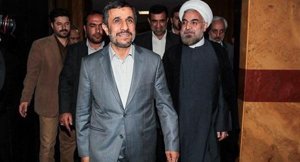 عکس لاتی روحانی و احمدی نژاد