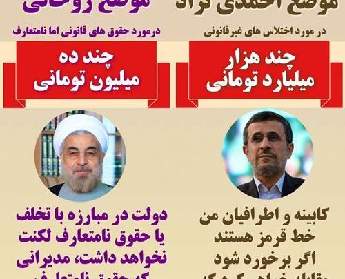 عکس لاتی روحانی و احمدی نژاد
