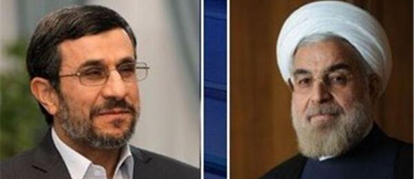 عکس لاتی روحانی و احمدی نژاد