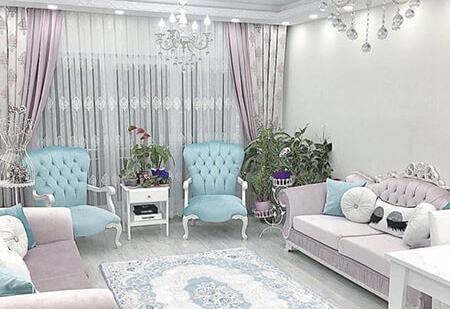 عکس فرش فیروزه ای