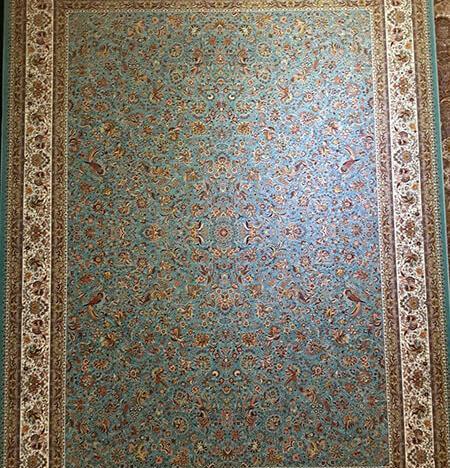 عکس فرش فیروزه ای