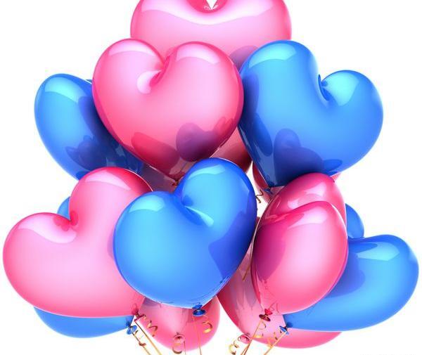 عکس قلب ابی و قرمز